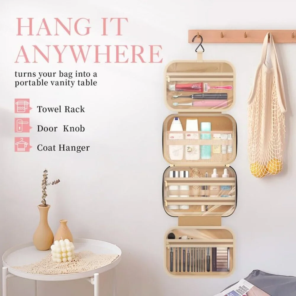 Travel Toiletry Bag Waterproof Hanging Organizer for Women Men Medium